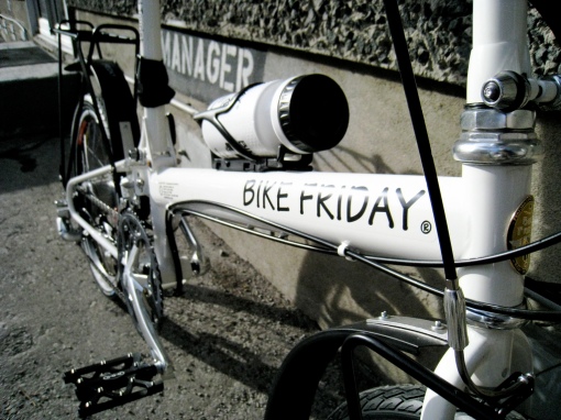 Bike Friday did a great job on the white paint...